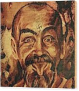 Charles Manson Portrait Fresh Blood #5 Wood Print