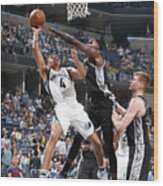 San Antonio Spurs V Memphis Grizzlies - #5 Wood Print