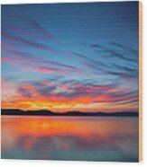 Sunset Over Water #5 Wood Print