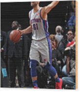 Detroit Pistons V Brooklyn Nets #6 Wood Print