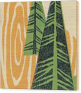 Pine Trees #6 Wood Print