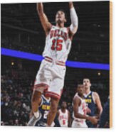 Chicago Bulls V Denver Nuggets Wood Print