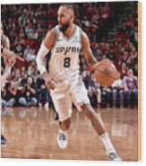 San Antonio Spurs V Houston Rockets #7 Wood Print