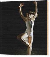 Ballet And Contemporary Dancers #8 Wood Print