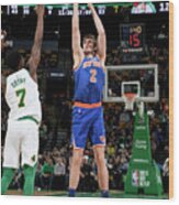 New York Knicks V Boston Celtics Wood Print