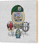 8th Special Forces Group - Green Berets Special Edition Wood Print