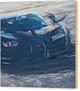 Bugatti Chiron Drawing #10 Wood Print