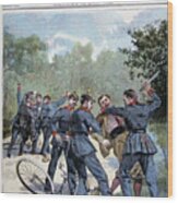 A Brawl Between German Soldiers Wood Print