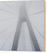 A Bridge In A Haze, Sweden Wood Print