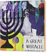 A Great Miracle- Art By Linda Woods Wood Print