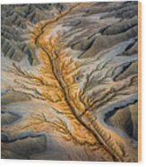 A Small River In A Deep Canyon Wood Print