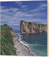 A Stunning View Of The Gaspe Perce Rock Wood Print