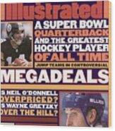 A Super Bowl Quarterback And The Greatest Hockey Player Of Sports Illustrated Cover Wood Print
