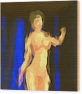 Abstract Nude Standing Wood Print