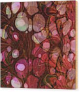 Abstract Painting - Marbling Art 03- Fluid Painting - Purple, Pink, Brown, Black - Modern Abstract Wood Print