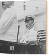 Admiral Heichachiro Togo On Ship Deck Wood Print