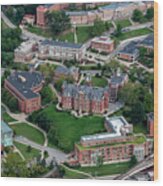 Aerial Of Woodburn Hall Downtown Campus Area Wood Print