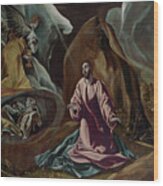 Agony In The Garden Of Gethsemane, C.1590's Wood Print