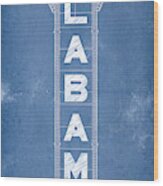 Alabama Theatre Marquee Blueprint Wood Print