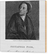 Alexander Pope, English Poet Wood Print