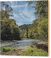 Along Oconaluftee River Trail Wood Print