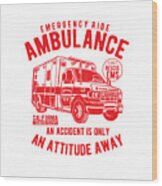 Ambulance Wood Print