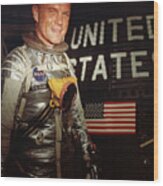 American Astronaut John Glenn Entering Wood Print