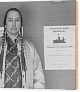 American Indian Movement Leader Wood Print
