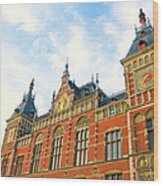 Amsterdam Centraal Railway Station Wood Print