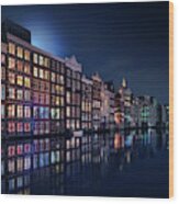 Amsterdam Windows Colors Wood Print