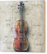 Anatomy Of A Stradivarius Violin Wood Print
