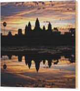 Angkor Wat Sunrise Wood Print