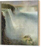 Niagara Falls, From The American Side By Frederic Edwin Church Old Masters Reproduction Wood Print