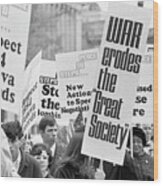 Anti Vietnam War Protesters Wood Print
