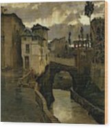 Antonio Munoz Degrain / 'rainstorm In Granada -memories Of Granada-', 1881, Spanish School. Wood Print