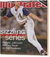 Arizona Diamondbacks Randy Johnson, 2001 World Series Sports Illustrated Cover Wood Print