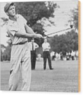 Arnold Palmer Swinging Club Wood Print