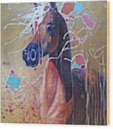 Art Nouveau Party Horse Wood Print