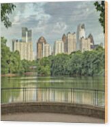 Atlanta Georgia Piedmont Park Skyline - Square 1x1 Wood Print