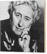 Author Agatha Christie Wood Print