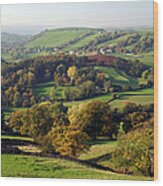 Autumn English Rural Countryside Wood Print