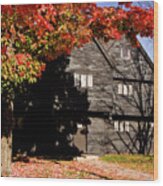Autumn In Salem Wood Print