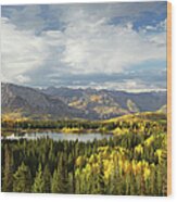Autumn Lake In Colorado Rocky Mountains Wood Print