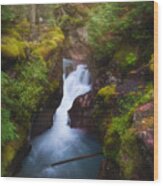 Avalanche Gorge, Glacier National Park Wood Print