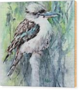 Baby Kookaburra Wood Print