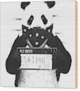 Bad Panda Wood Print