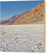 Badwater Basin Salt Flats, Death Valley Wood Print