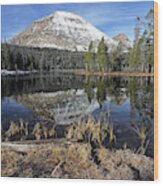 Bald Mountain And Mirror Lake - Uinta Mountains, Utah Wood Print
