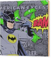 Bam Batman Wood Print