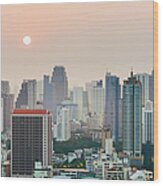 Bangkok Skyscraper Skyline Wood Print